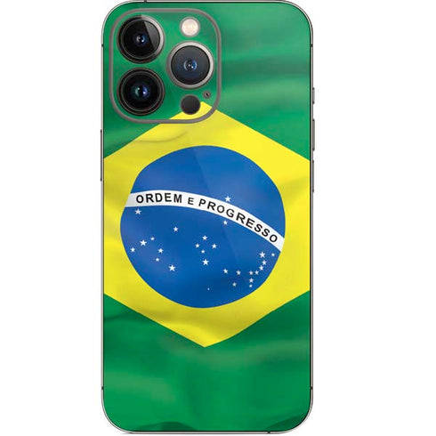 Brazil Flag iPhone 14 Pro Skin